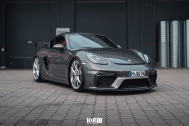 Porsche 718 Cayman S on H&R springs