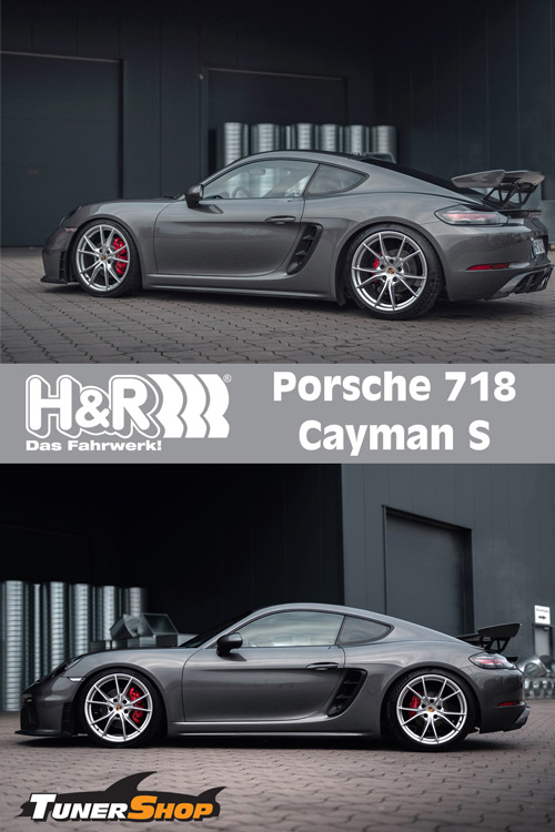 Porsche 718 Cayman S on H&R springs