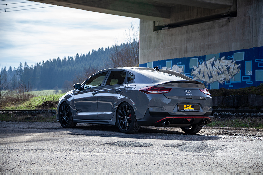 Hyundai i30 N on ST Suspension coilovers