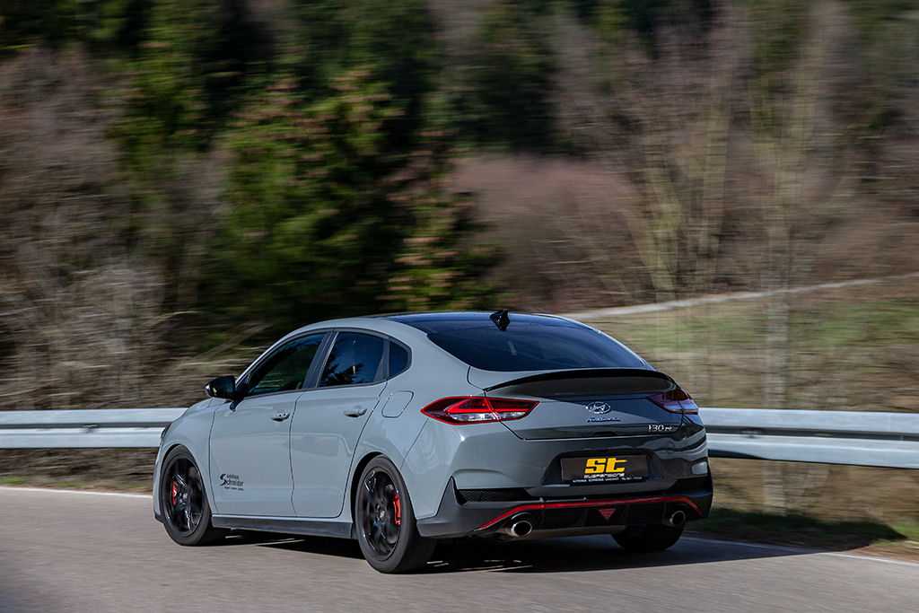 Hyundai i30 N on ST Suspension coilovers